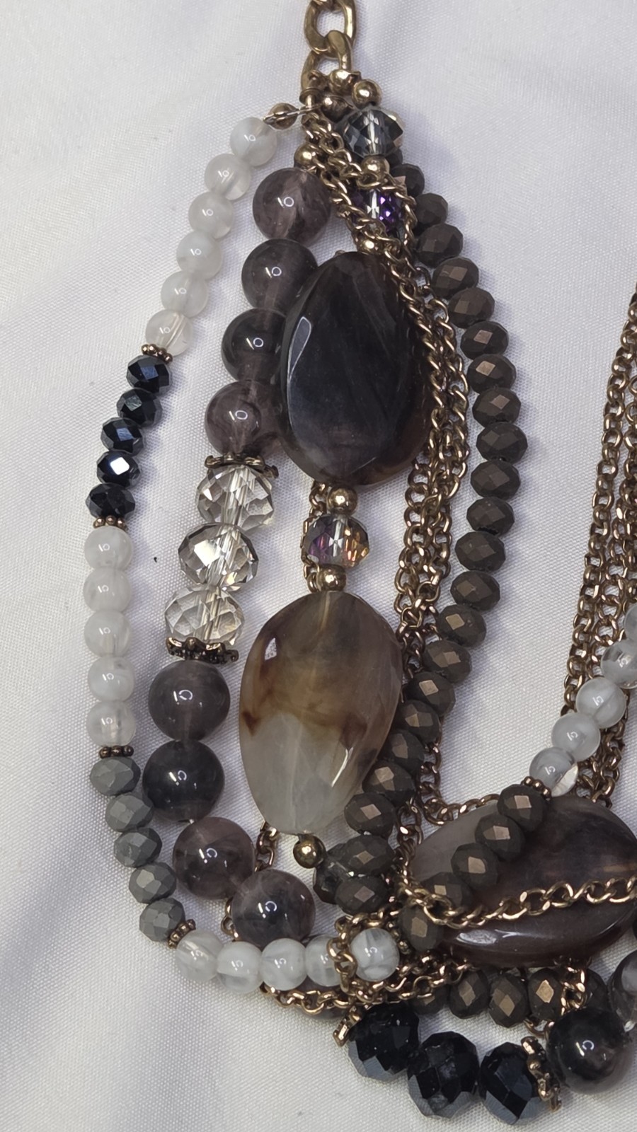 Vintage, Multi-Strand, Multi-Stone, Statement Nec… - image 2