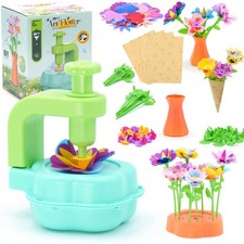 Fabric Flower Bouquets Toys, DIY Craft Kits Toys for Kids, Flowers Market Toy...