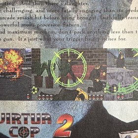 Virtua Cop 2 Sega Saturn Vintage Video Game Print Ad Promo Art Arcade Shooter