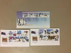 Three Australian Antartic Teritory fdc with multiple stamps