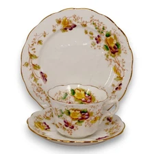 Redfern & Drakeford 322753 3015 Tea Cup Saucer Dessert Plate Trio England