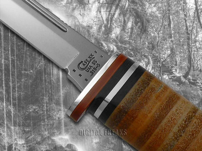 Case xx Slim Fixed Blade Hunter Knife Polished Leather Handle 00381 - Image 4 of 4