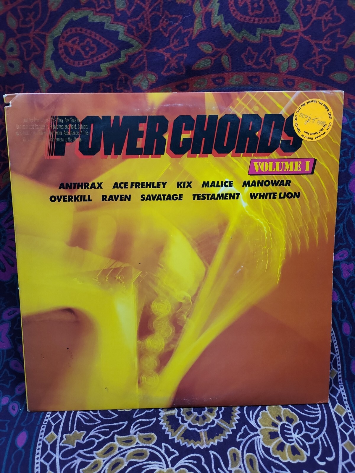 Power Chords - Volume I (1) Various 1987 Anthrax Ace Frehley Over Kill Testament