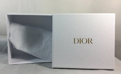 Christian DIOR Gift Box Set + Bag + Ribbon + Tissue In White