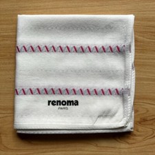 HANDKERCHIEF ART WHITE ZIGZAG PLAIN MEN'S COTTON POCKET SQUARE 18" B0576