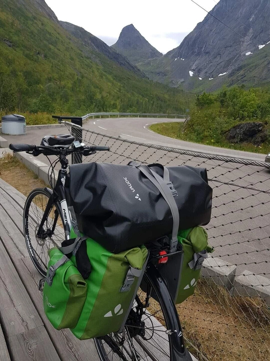 Black Vaude Aqua Black TOP CASE Waterproof Roll Bicycle Top Rack Bag 30L