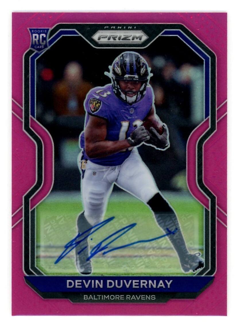 2020 Panini Prizm Devin Duvernay Rookie Pink Prizm Auto #380 Rookie Auto RC🔥📈