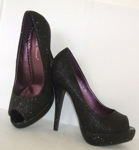 black sparkly court shoes uk