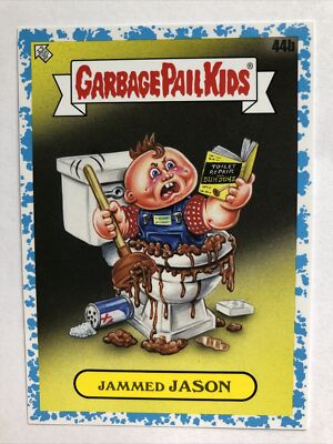 Garbage Pail Kids 2022 Topps Stickerbuch Worms Jammed Jason 44b blau 05/99