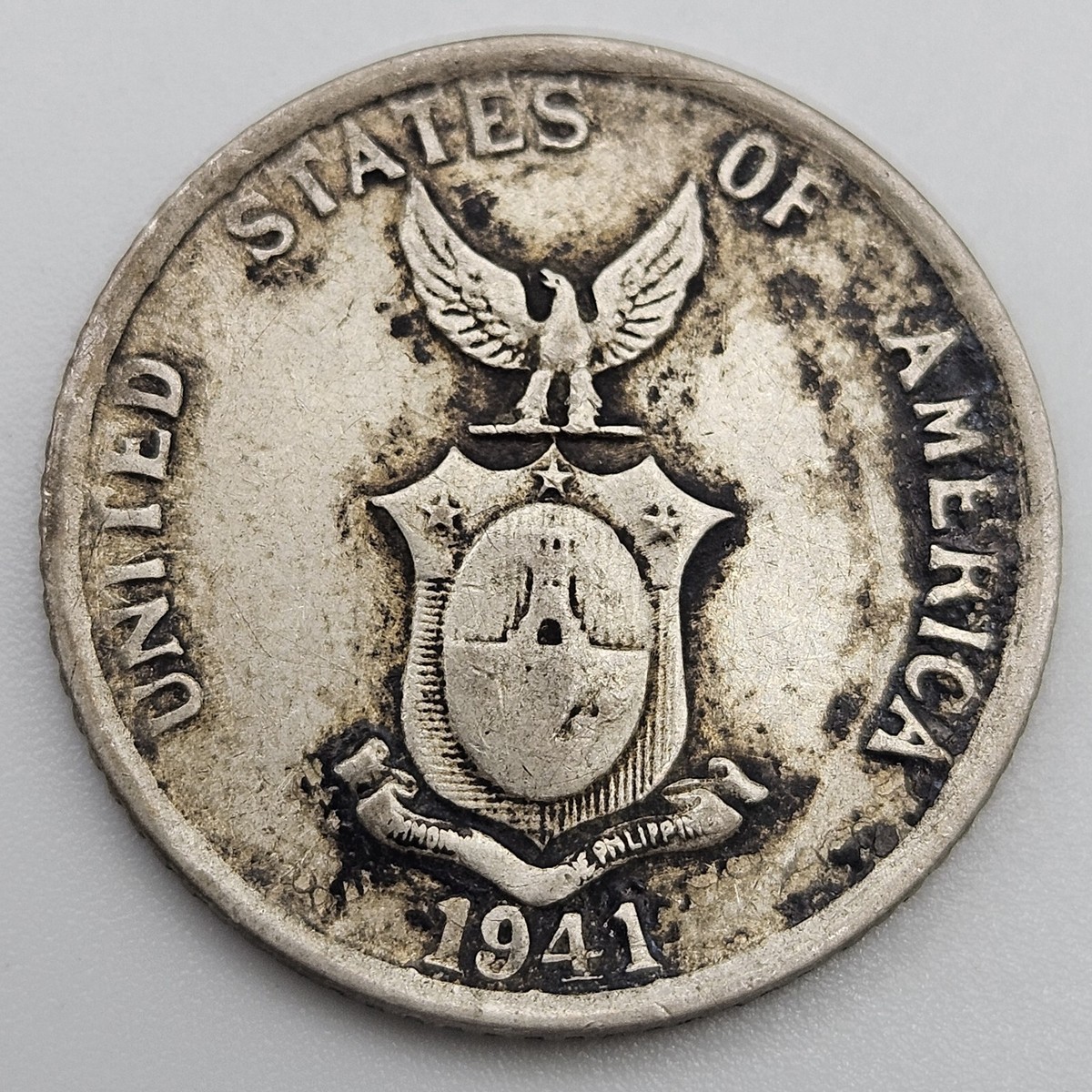 アメリカ領フィリピン 1905年 S 20Centavos 銀貨 1905-S USA Philippines 20 Centavos NGC AU Details Cleaned | eBay