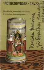 Old postcard AK Rothenburg souvenir GERMANY (1077313)