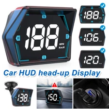 Universal Digital HUD GPS Head Up Display Speedometer MPH KMH Overspeed Alarm