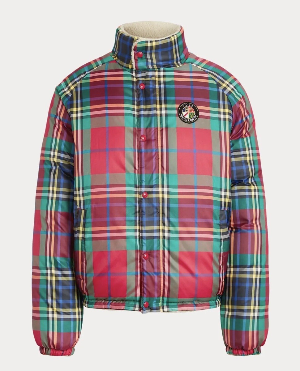 Polo Ralph Lauren Stadium Plaid Reversible Cookie Downhill Ski