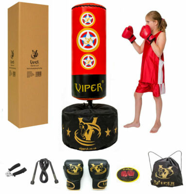 Viper Kinder Standboxsack Boxsack Set Handschuhe Kick Junior Kinder Geschenk