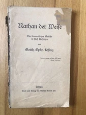 Reclam Issue No 3 Lessing: Nathan the Wise. Circa 1940s Issue Antique