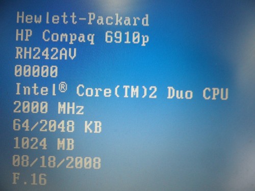 Compaq 6910p Laptop 4 Parts Posted Bios No Hard Drive * - Picture 4 of 10