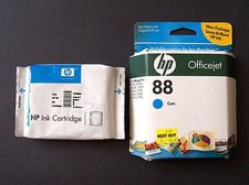 Lot of 2 Genuine HP 88 Cyan Printer Ink Cartridges OfficeJet Pro C9391AN New