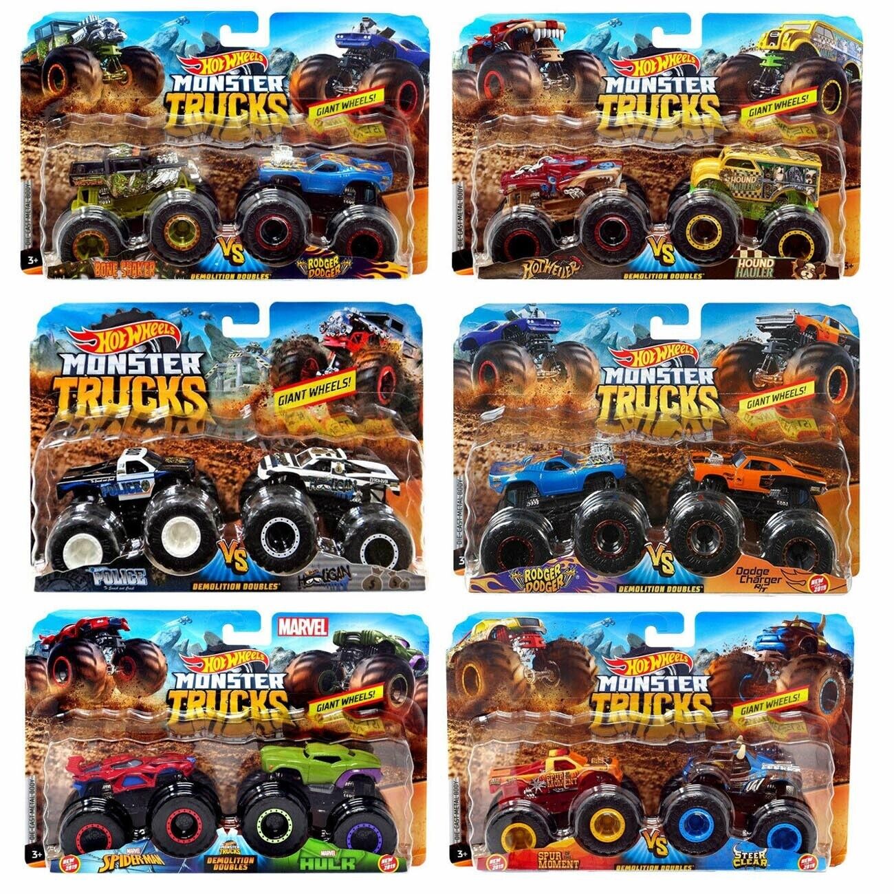 Hot Wheels Monster Trucks 1:64 Demo Doubles 2-pk Collection - The Toy Box  Hanover