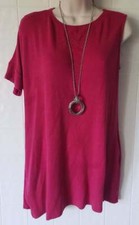 Heather By Bordeaux Pink Azazlea Size L P One Sleeve Tunic Thin Sweater Knit Top