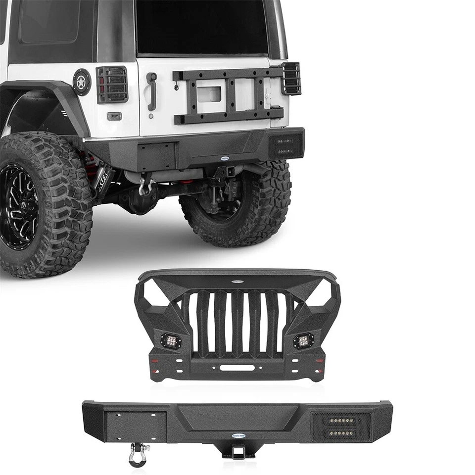 MADMAX FRONT GRILLE BUMPER OR REAR BUMPER W/LED LIGHT FOR JEEP WRANGLER JK 07-18 - Image 2 of 4