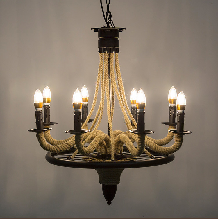 Country Chandelier Led Pendant Lamp Living Room Ceiling Light