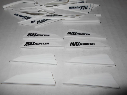 36- AAE Max Hunter 2.1" WHITE Vanes! arizona archery equipment arrow fletching