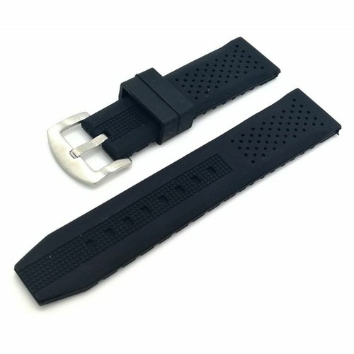 Correa de reloj de buceo de silicona de goma negra azul marrón roja correas 20 22 18 mm - Imagen 12 de 21