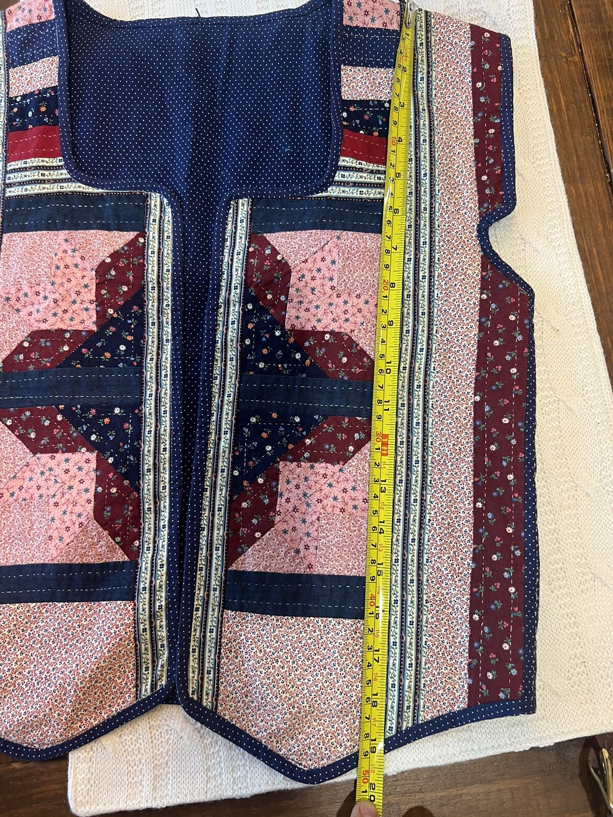 Quilted Patchwork Vintage Prairie Vest - image 8