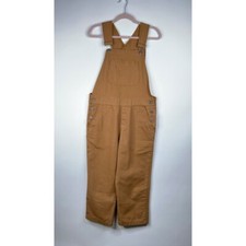 Iron  Resin Overalls Tan Neutral Adjustable Straps Unisex Workwear Size Small