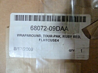 2009 Harley Davidson CVO Ultra Classic Red Lamp Housing PR 68072-09DAA OEM New