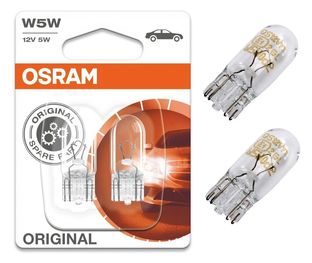2x Osram 501 W5W Front Sidelight Bulbs For MITSUBISHI Lancer 04 03
