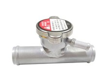 Universal Aluminum Radiator Inline Filler Neck 1 25mm Od Hose Pipe W 1.1 Cap