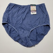 Vanity Fair 100 Cotton Size 6 / M Medium Blue Brief Panties Style 15319 1 Pair