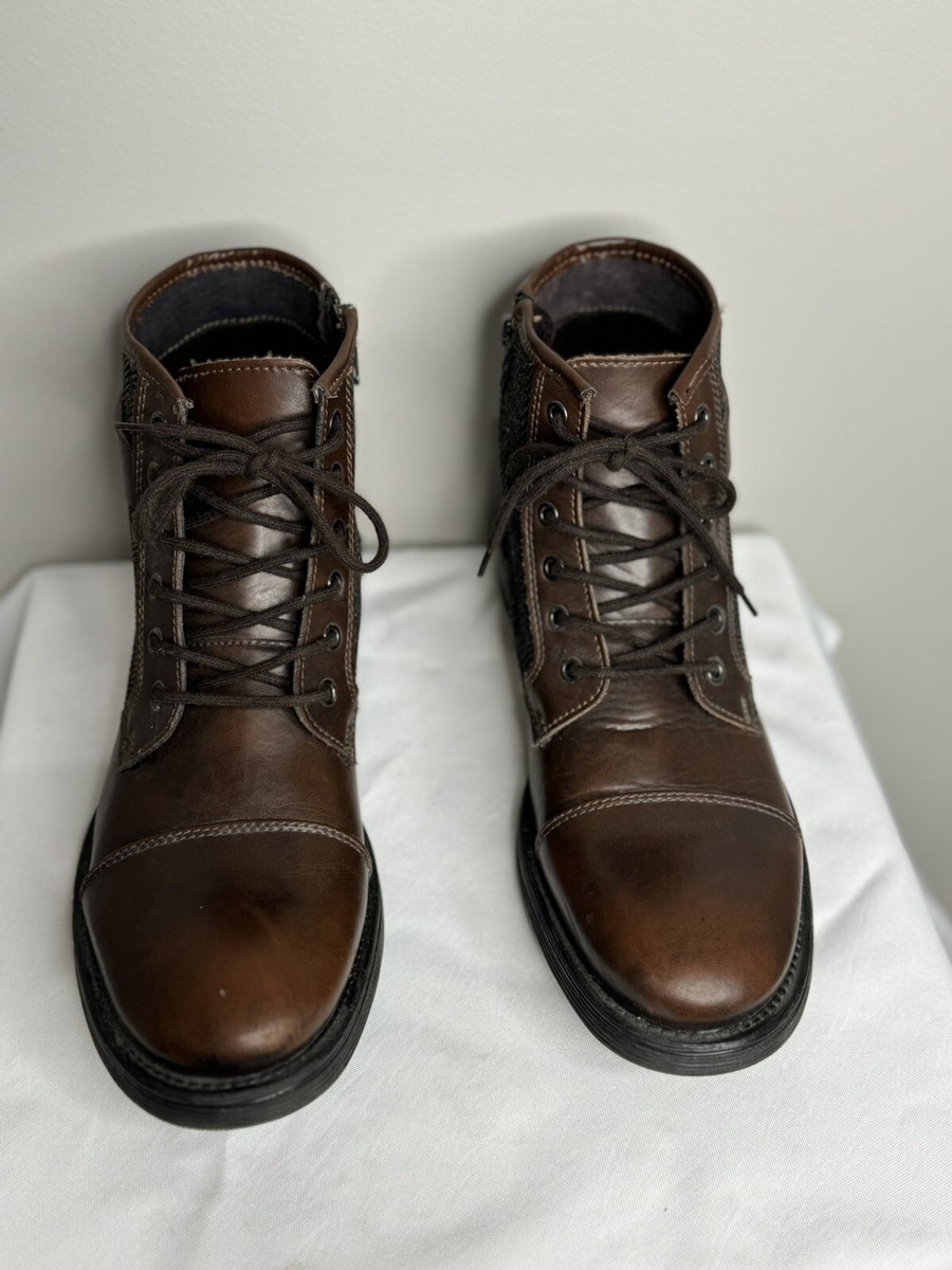 Bar III Devin ankle boots leather and tweed upper with a double closure sz 13 A.S.98 Devin Boots | A.S.98 main image 3