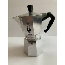 Vintage A. Bialetti Crusinallo Moka Express Stovetop Espresso Coffee Pot
