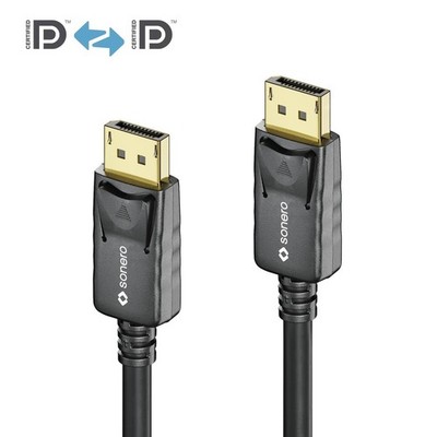 Sonero DisplayPort 1.2v Kabel, 4K60, 30AWG, schwarz, 1,50m