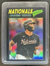 2026 Topps Heritage James Wood Chrome Black Refractor #/77 Nationals