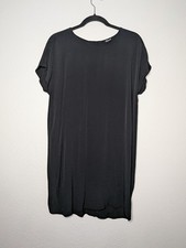 Madewell Womens Black Crew Neck Button Back Easy Shirt Dress XS NWT