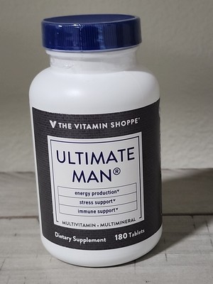 The Vitamin Shoppe ULTIMATE MAN 180 TABLETS EXP 03/27 NEW SEALED