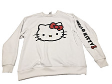 Hello Kitty by Sanrio Women's Graphic Sweatshirt Size L Crew Neck Fleece