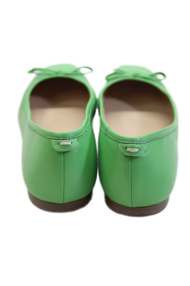 Bernardo Womens Slip On Square Toe Bow Ballet Flats Green Leather Size 6M - Image 3 of 4