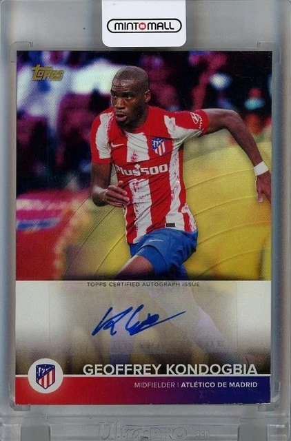 2021-22 Topps Atletico Madrid Geoffrey Kondogbia Autographs Gold 1/1 Card