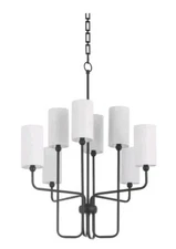 Quorum International 698-8 Charlotte 8 Light 30"W Chandelier - Black