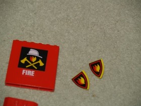 Lego City Fire Station 7240 - replacement pieces w/ stickers