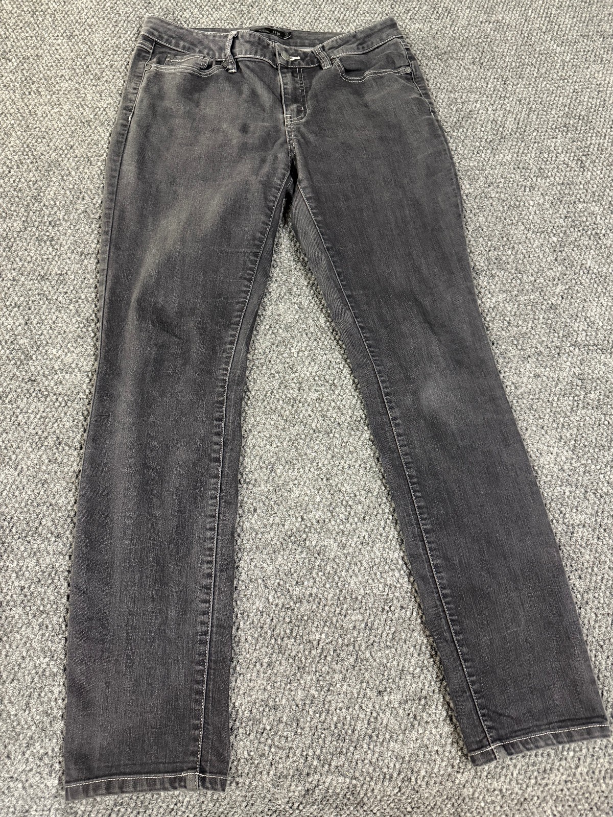 prAna Skinny Jeans Womens 8 Gray Stretch Organic Cotton Denim
