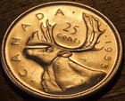 1955 Canada Silver 25 Cents Coin. HIGH-GRADE & PROOF-LIKE!