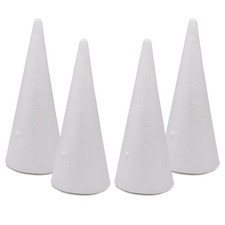 4 PCS 3.85x9.7 Inch Craft Foam Tree Cones Polystyrene DIY Christmas Prop