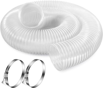 Lostronaut Flexible PVC Puncture Resistant Dust Collection Hose, 4''x10' - Clear