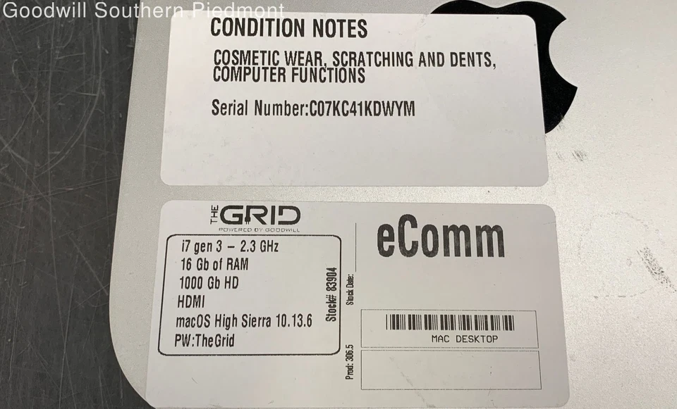 Apple Mac mini Late 2012 MD388LL/A Intel Core i7-3615QM 2.30GHz 16GB RAM 1TB HDD - Image 2 of 4