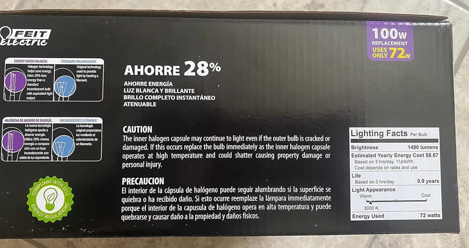 Feit Warm White General Purpose Halogen Light Bulb (16-Pack) - Image 4 of 4